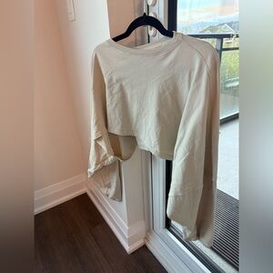 SLOUCHY CROP LONG SLEEVE JOAH BROWN